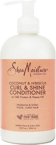 Shea Moisture Coconut, Hibiscus Curl and Shine Conditioner for Unisex - 13oz, 384ml