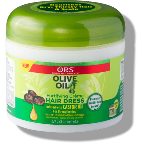 ORS OLIVE OIL FORTIFYING CREME HAIR DRESS INFUSED WITH CASTOR OIL FOR STRENGTHENING (8.0 OZ)