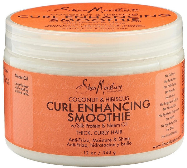 SheaMoisture Curl Enhancing Hair Styling Smoothie with Coconut & Hibiscus, 12 oz 340g